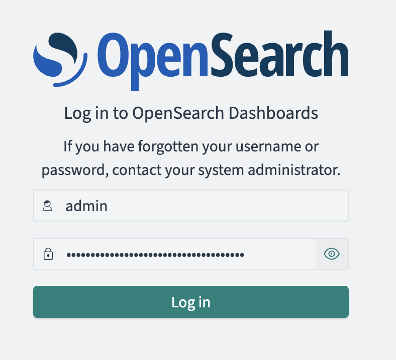 empy login form with username and password field